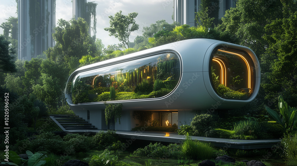 Obraz premium future home Generative AI 
