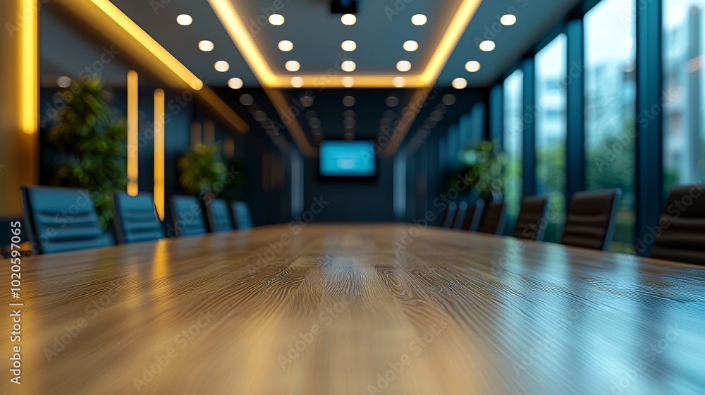 Modern Conference Room Setup with Digital Projector and Comfortable Seating for Presentation - Close Up Shot Modern Conference Room Setup with Digital Projector and Comfortable Seating for Presentation - Close Up Shot