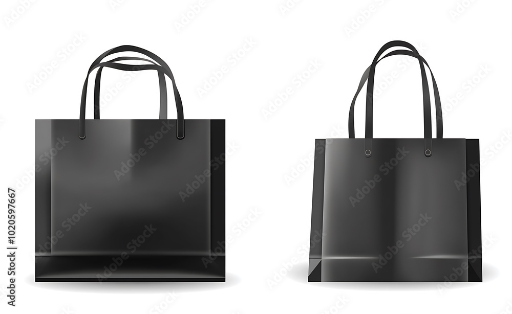 Black Paper Shopping Bag Mockup Black Paper Shopping Bag Mockup