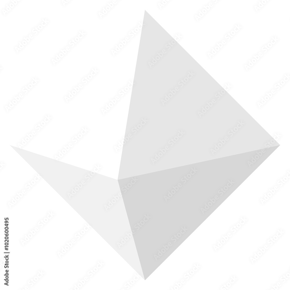 3D octahedron png element, geometric shape in white on transparent background 3D octahedron png element, geometric shape in white on transparent background