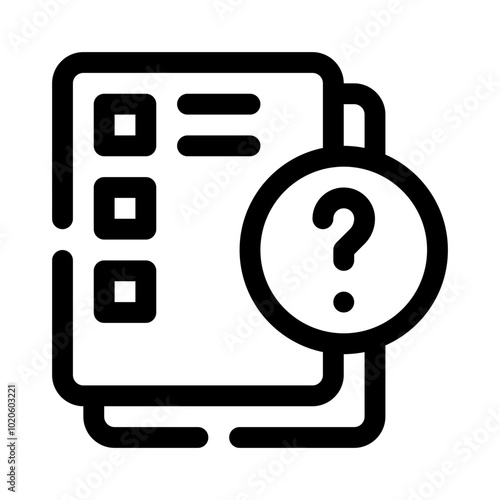 Questionnaire line icon