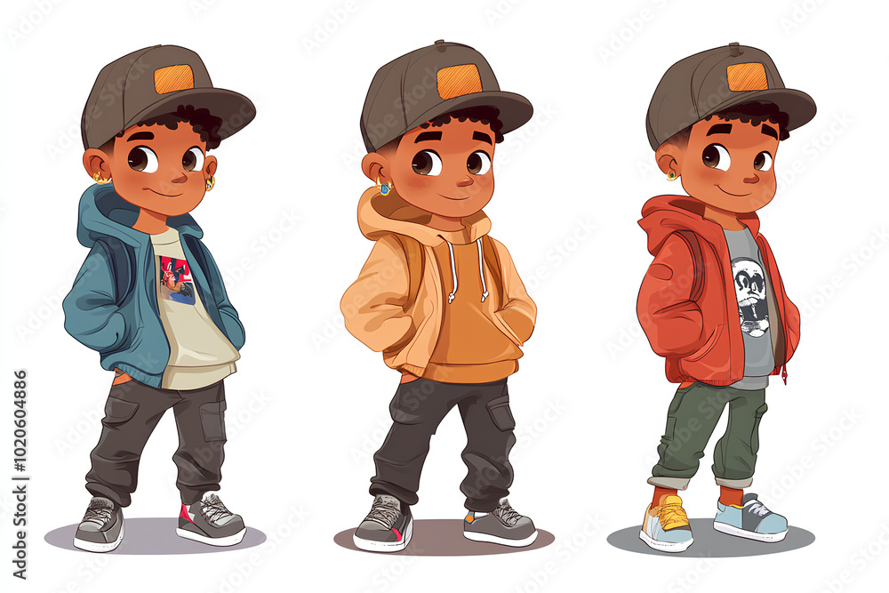 character cartoon Hip Hop boy, illustration character cartoon Hip Hop boy, illustration