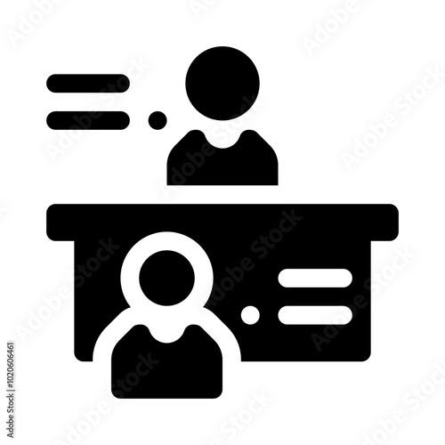 Interview Person glyph icon