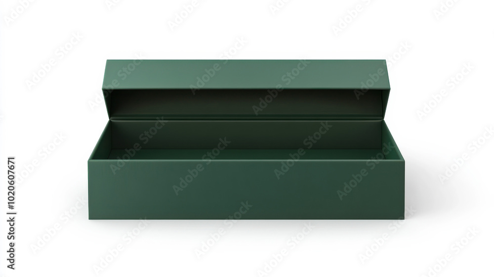 Green, isolated gift box on white background Green, isolated gift box on white background