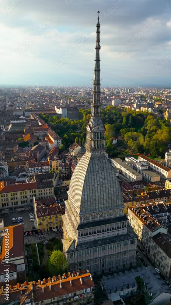 Vista dall'alto Mole Antonelliana, Torino, Italia.