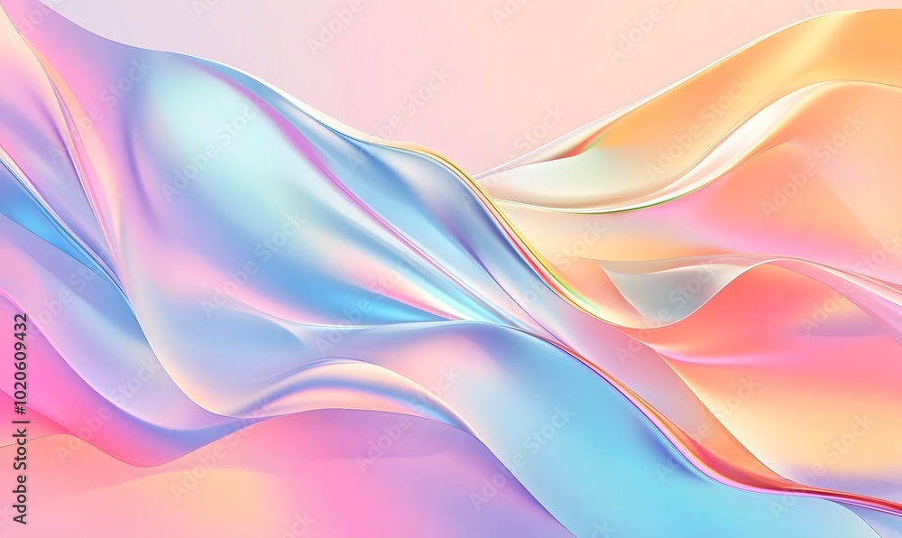 Fototapeta premium Abstract holographic foil texture, cyber, colorful, generation AI