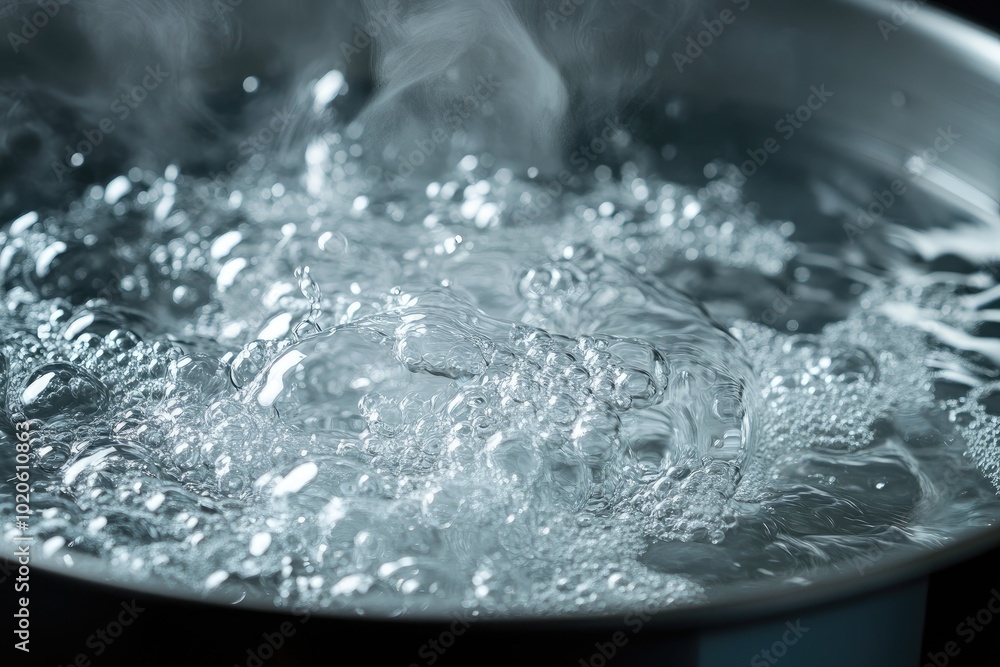 Close-up shot of boiling water. Perfect for illustrating cooking, cleaning, or any application involving hot water. Close-up shot of boiling water. Perfect for illustrating cooking, cleaning, or any application involving hot water.