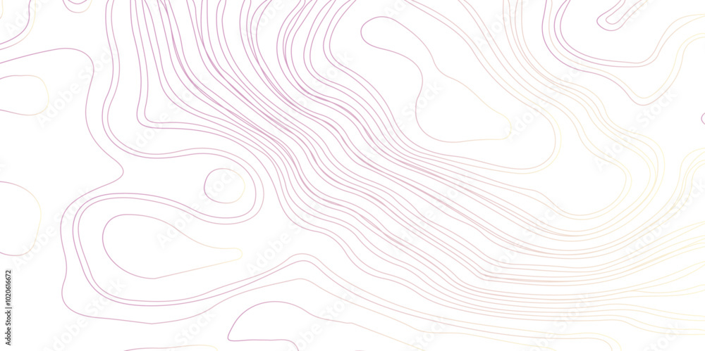 Abstract Topographic map background with wave line. gradient multicolor wave curve lines banner background design. Colorful background of topographic line map. Vector line pattern of wood rings counto Abstract Topographic map background with wave line. gradient multicolor wave curve lines banner background design. Colorful background of topographic line map. Vector line pattern of wood rings counto