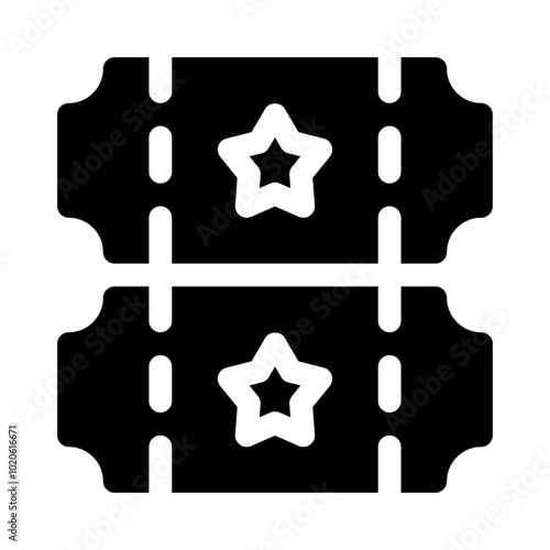 Raffle Ticket glyph icon