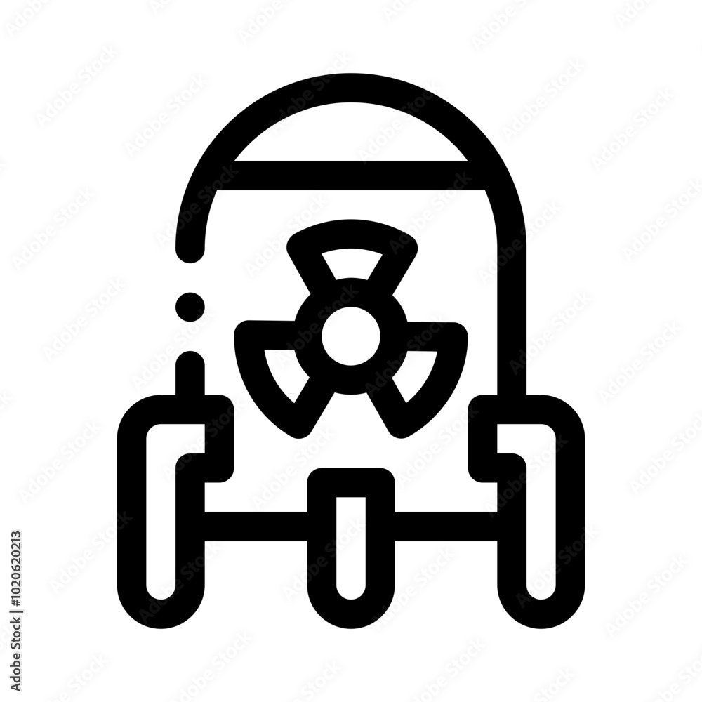 Nuclear Bomb line icon
