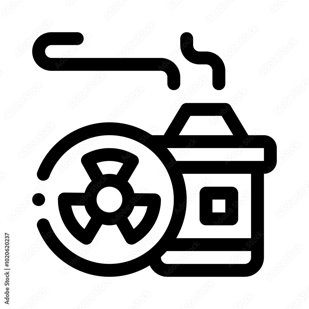 Nuclear Power Generation line icon Nuclear Power Generation line icon