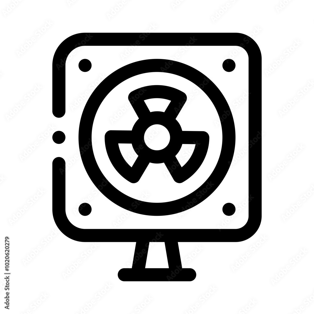 Nuclear Safety Sign line icon Nuclear Safety Sign line icon
