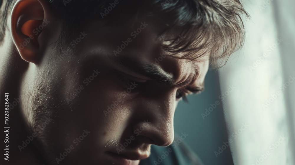 portrait of a sad person Generative AI