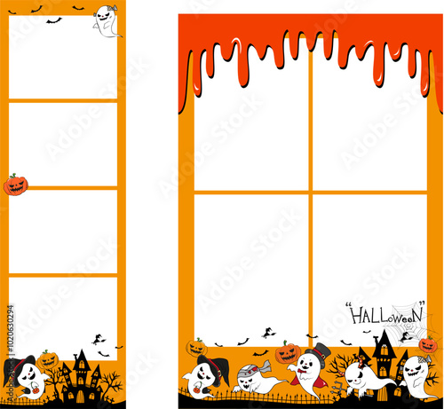A photo frame with a Halloween concept design
