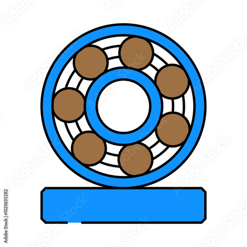 bearings skate sport line icon vector. bearings skate sport sign. isolated symbol illustration