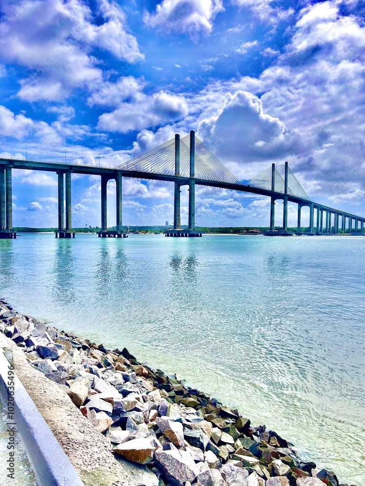 Fototapeta premium wooden bridge over the sea