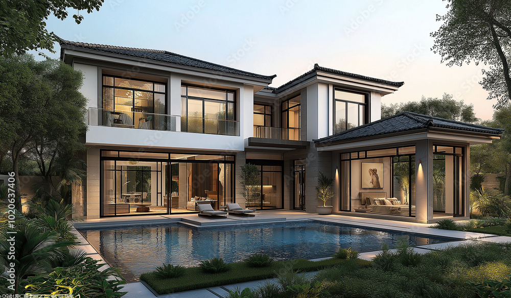 AI generator images of white house in the middle of a natural garden,Beautiful contemporary white house with lush grass Residential house for family. Traditional style home with beautiful landscaping. AI generator images of white house in the middle of a natural garden,Beautiful contemporary white house with lush grass Residential house for family. Traditional style home with beautiful landscaping.