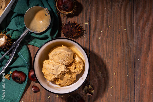 Chestnut ice cream photo