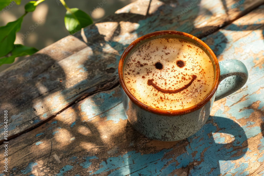 Happy smiling coffee cup for a good morning Happy smiling coffee cup for a good morning