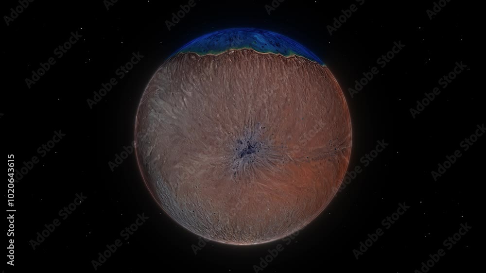 Ocean and Barren Rock Exoplanet Seamless Loop Ocean and Barren Rock Exoplanet Seamless Loop