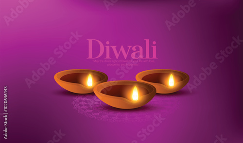 Happy Diwali with this elegant greeting card featuring a traditional oil lamp and festive design. Perfect for spreading joy and prosperity during the festival of