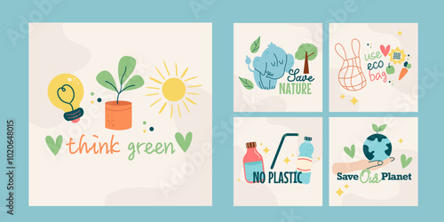 Social media instagram post eco friendly
