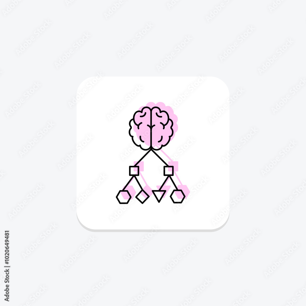 Fototapeta premium Classification color shadow thinline icon , vector, pixel perfect, illustrator file