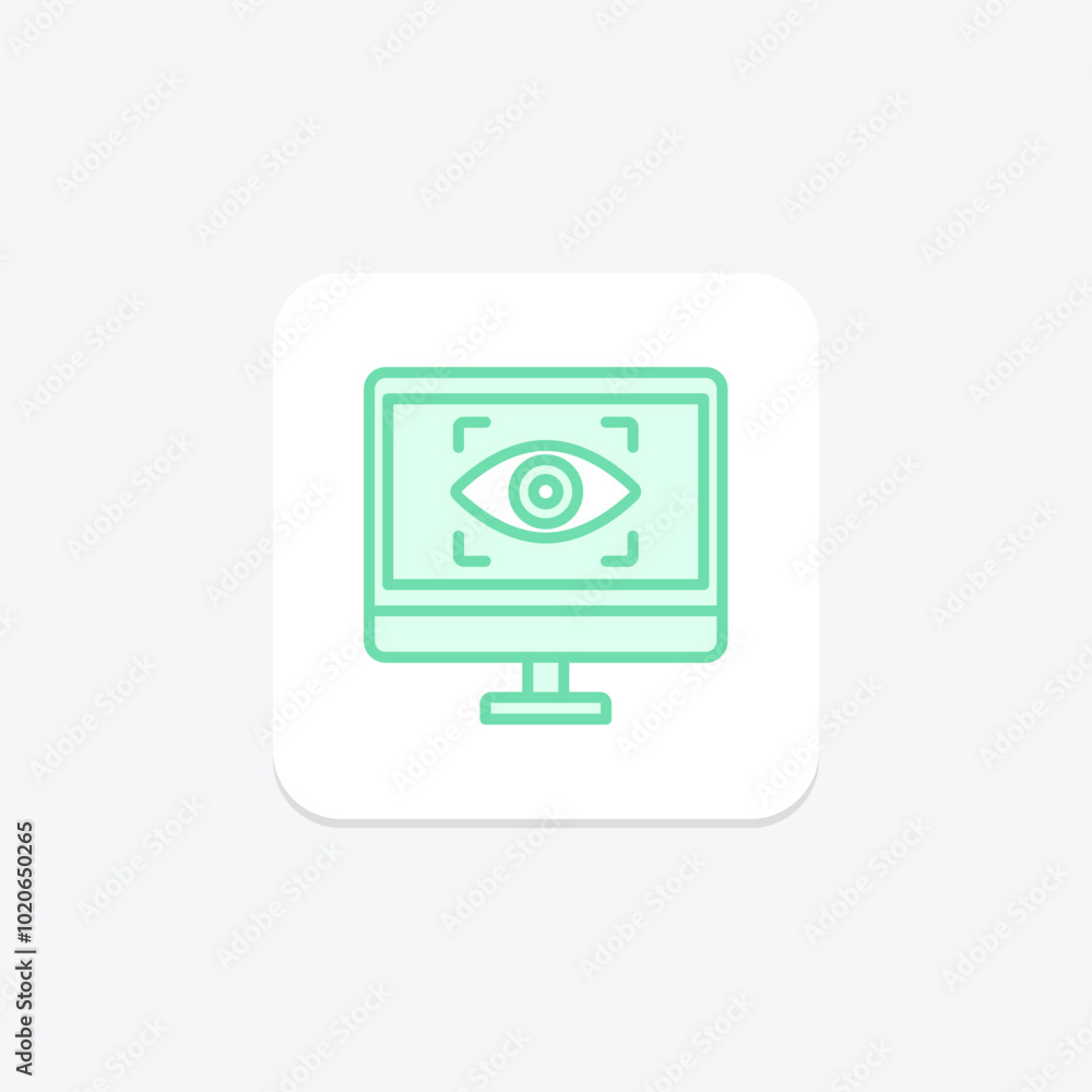 Computer Vision duotone line icon , vector, pixel perfect, illustrator file Computer Vision duotone line icon , vector, pixel perfect, illustrator file