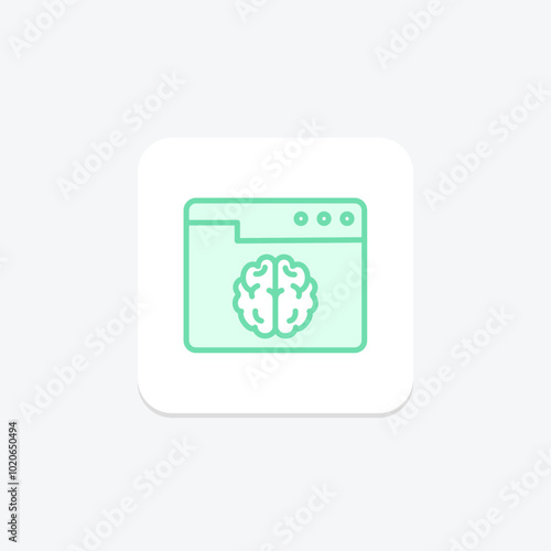 Artificial Intelligence Website duotone line icon , vector, pixel perfect, illustrator file