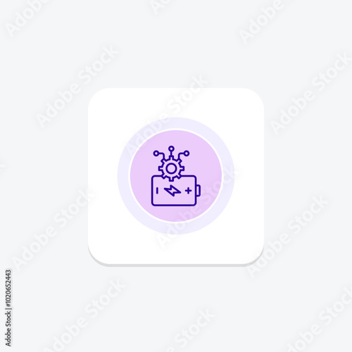Ai In Energy color circle icon , vector, pixel perfect, illustrator file