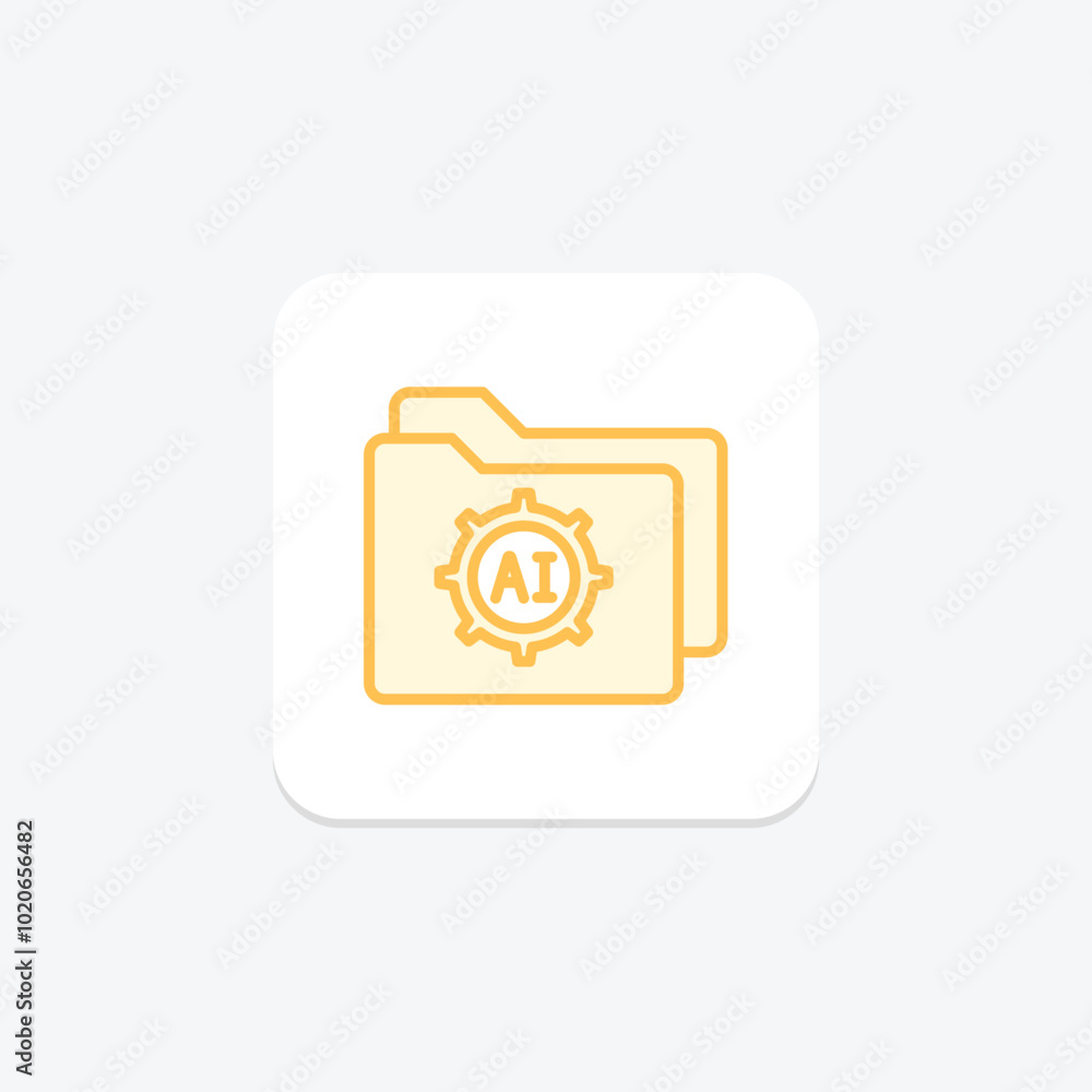 Ai Folder duotone line icon , vector, pixel perfect, illustrator file Ai Folder duotone line icon , vector, pixel perfect, illustrator file