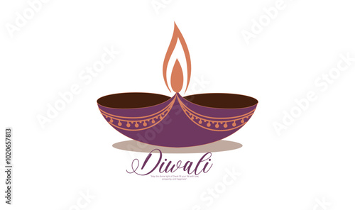 Happy Diwali with this elegant greeting card featuring a traditional oil lamp and festive design. Perfect for spreading joy and prosperity during the festival of