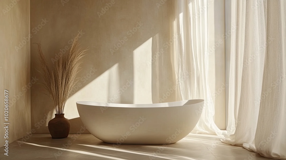 Modern Minimalist Bathroom with Natural Light Modern Minimalist Bathroom with Natural Light