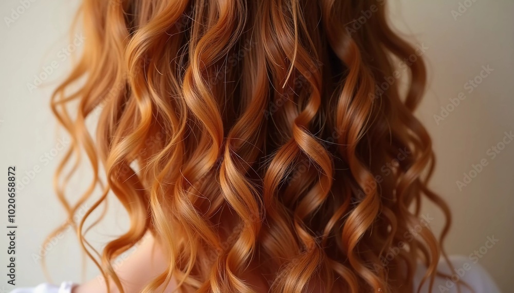 Stunning curls of honey-colored hair, showcasing their shine and bouncy texture, illuminated elegantly by gentle, natural light. Generative AI Stunning curls of honey-colored hair, showcasing their shine and bouncy texture, illuminated elegantly by gentle, natural light. Generative AI