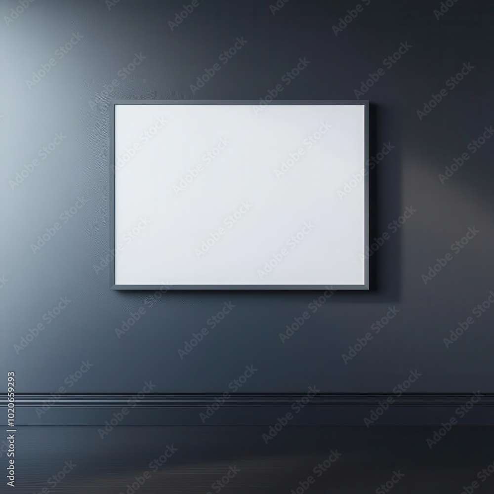 Blank Frame on Dark Wall. Blank Frame on Dark Wall.
