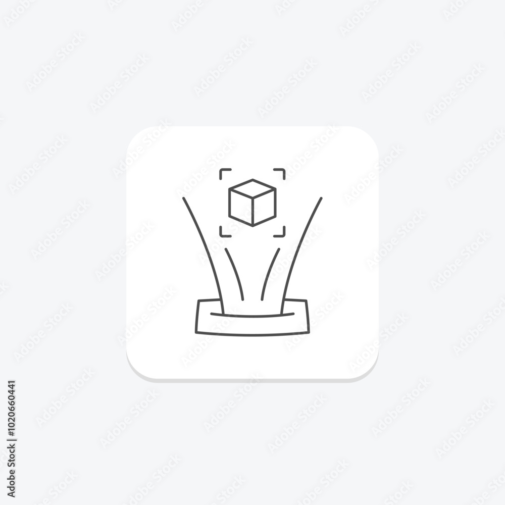 Hologram thinline icon , vector, pixel perfect, illustrator file Hologram thinline icon , vector, pixel perfect, illustrator file