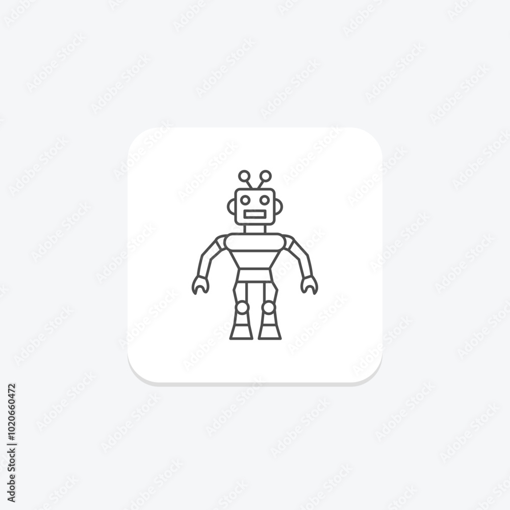 Robot thinline icon , vector, pixel perfect, illustrator file Robot thinline icon , vector, pixel perfect, illustrator file