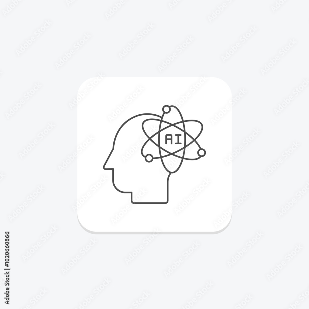 Cognitive Thinking thinline icon , vector, pixel perfect, illustrator file Cognitive Thinking thinline icon , vector, pixel perfect, illustrator file