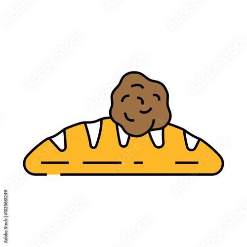 gluten allergen free product food line icon vector. gluten allergen free product food sign. isolated symbol illustration