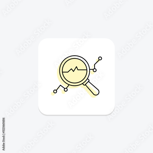 Anomaly Detection color shadow thinline icon , vector, pixel perfect, illustrator file