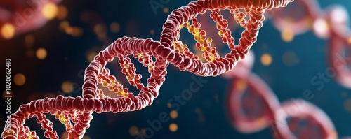 Bacteria DNA mutation, resistance gene activation, 3D illustration