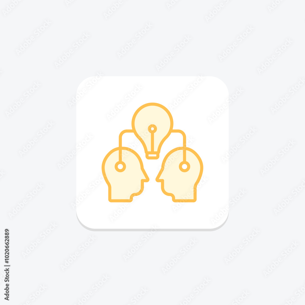 Obraz premium Transfer Learning duotone line icon , vector, pixel perfect, illustrator file
