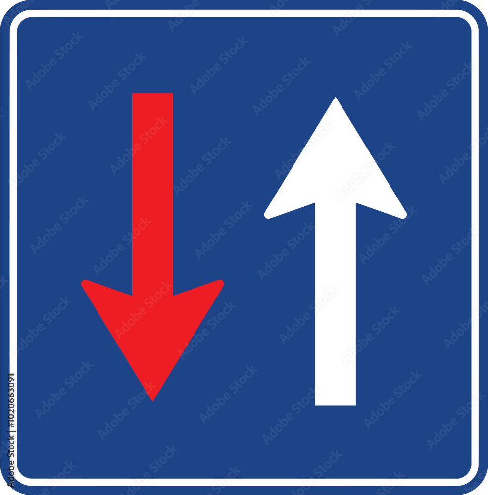Priority over oncoming traffic, Road signs in Turkey. Standard traffic signs on Turkish highways. (Turkish: Karayollari standart trafik isaret levhalari, Bilgi isaretleri) Priority over oncoming traffic, Road signs in Turkey. Standard traffic signs on Turkish highways. (Turkish: Karayollari standart trafik isaret levhalari, Bilgi isaretleri)