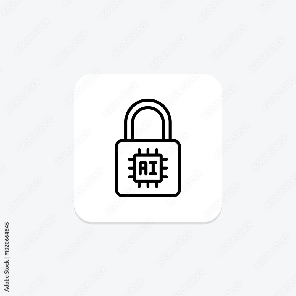 Ai Lock line icon , vector, pixel perfect, illustrator file Ai Lock line icon , vector, pixel perfect, illustrator file
