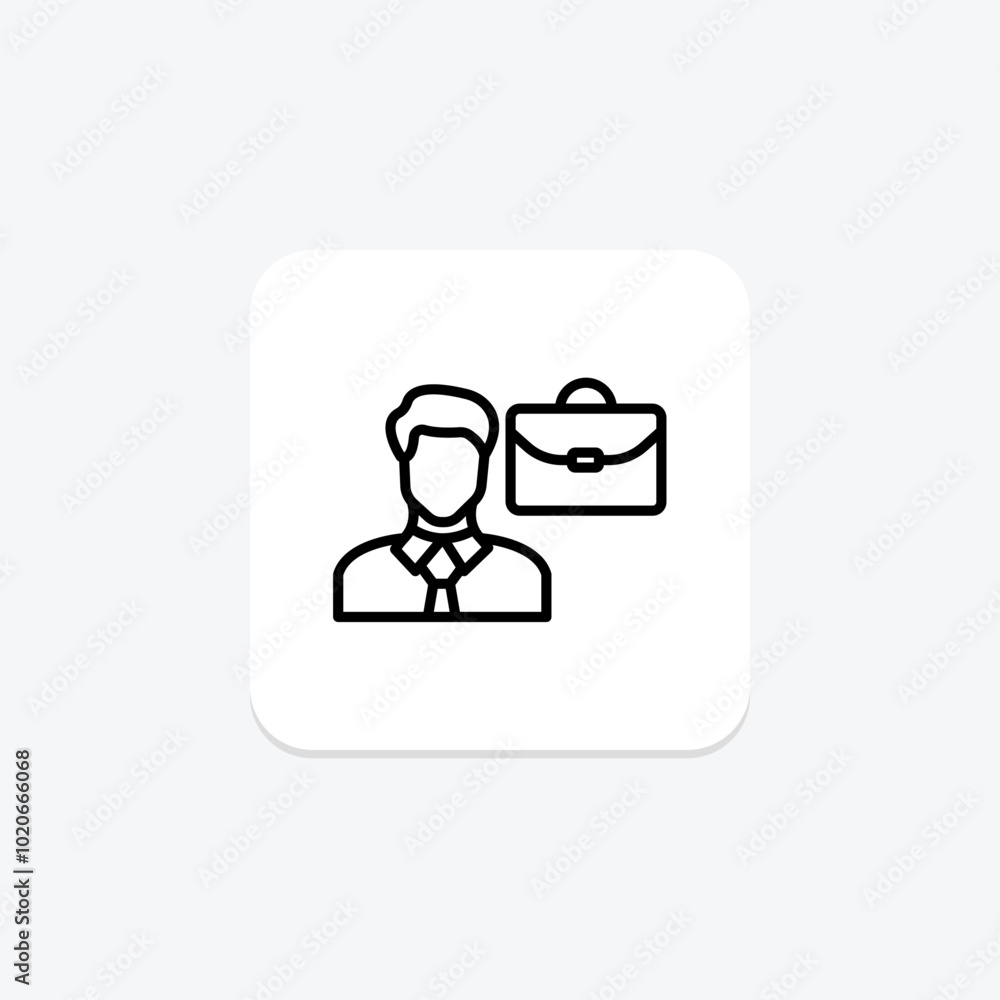 Ai Career line icon , vector, pixel perfect, illustrator file Ai Career line icon , vector, pixel perfect, illustrator file
