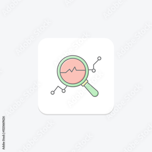 Anomaly Detection lineal color icon , vector, pixel perfect, illustrator file