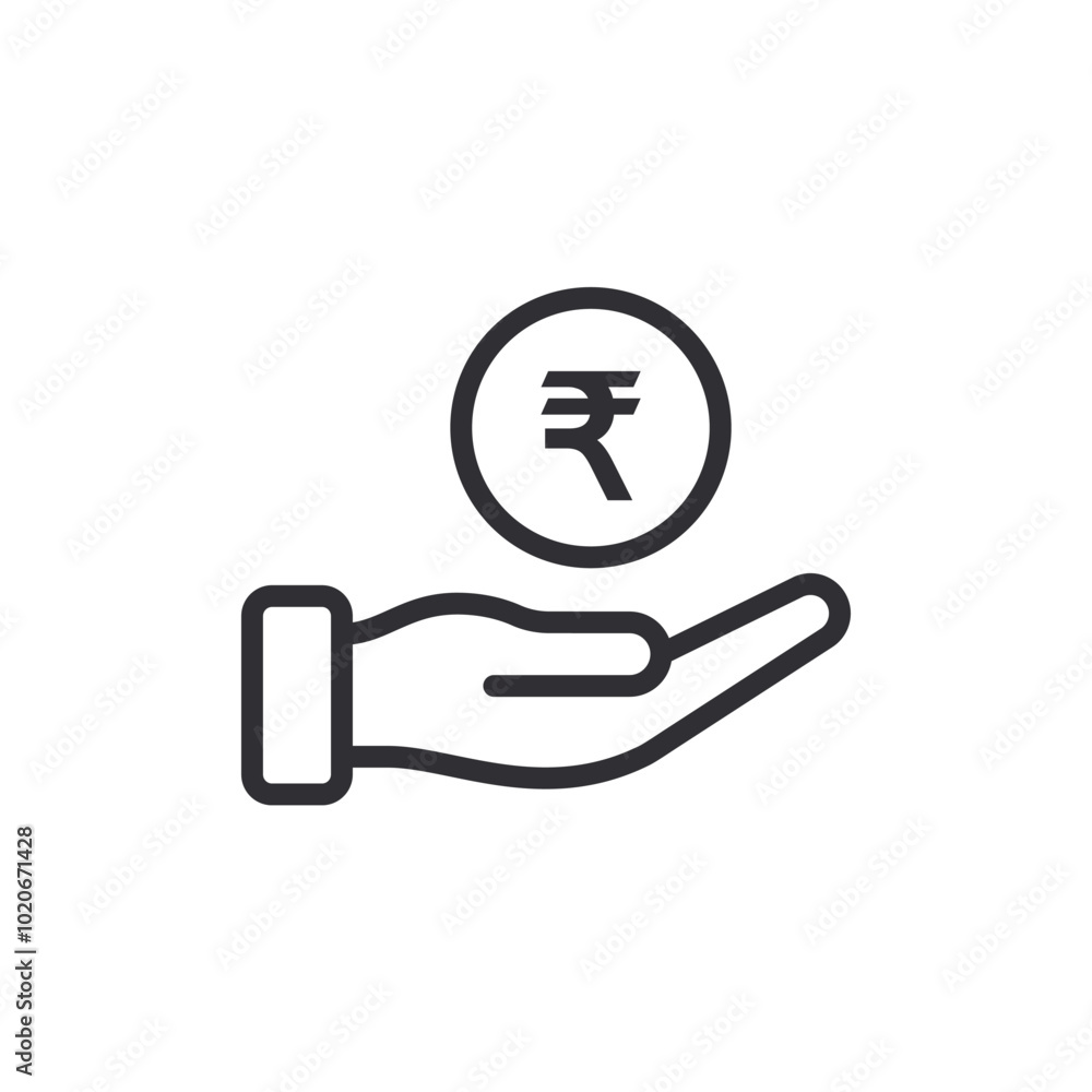 Donation icon. Human hand palm up. Begging hand. Rupee money. Receiving. Cash icon. Financial aid. Coin icon. Rupee sign. Currency exchange. Pay icon. Cash back. Investment. Financial savings. Payment Donation icon. Human hand palm up. Begging hand. Rupee money. Receiving. Cash icon. Financial aid. Coin icon. Rupee sign. Currency exchange. Pay icon. Cash back. Investment. Financial savings. Payment