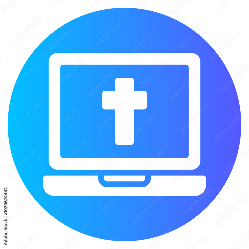 Obraz premium laptop gradient icon