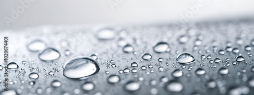 Wallpaper Mural Water drops on a gray background, top view Torontodigital.ca