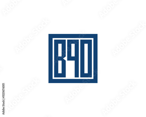 BQO logo design vector template. BQO